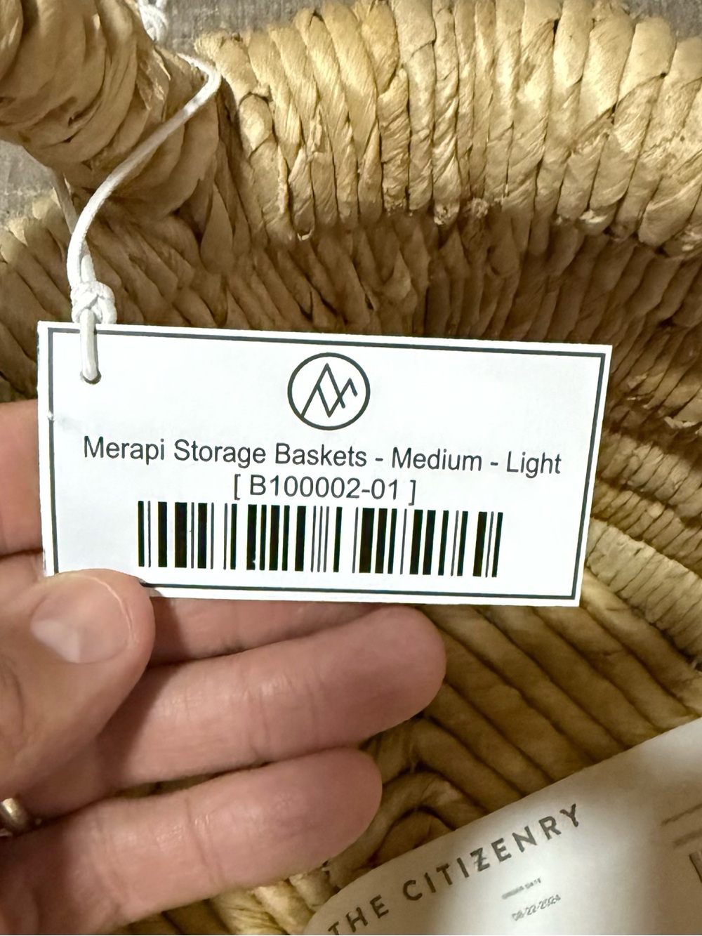 The Citizenry Natural Tan Merapi Storage Basket - Light